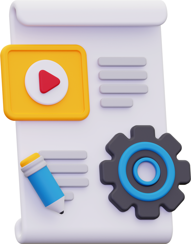 3d content management icon